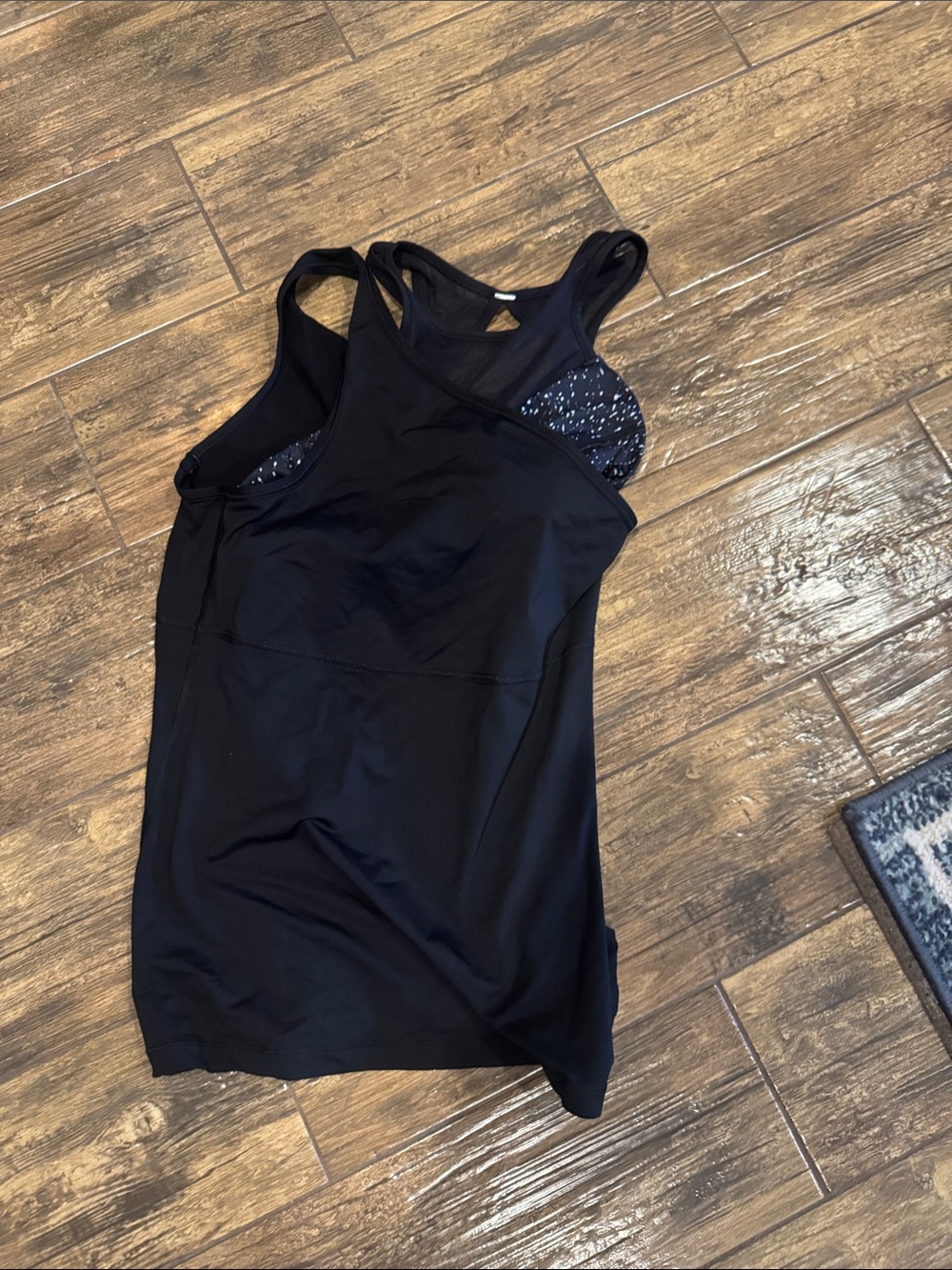 Black Women's Tank Top with Built-In Shelf Bra